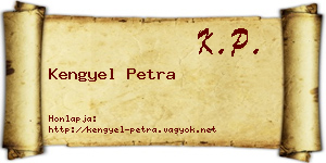 Kengyel Petra névjegykártya