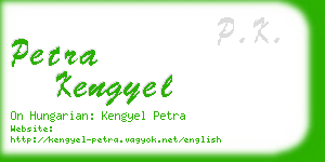 petra kengyel business card